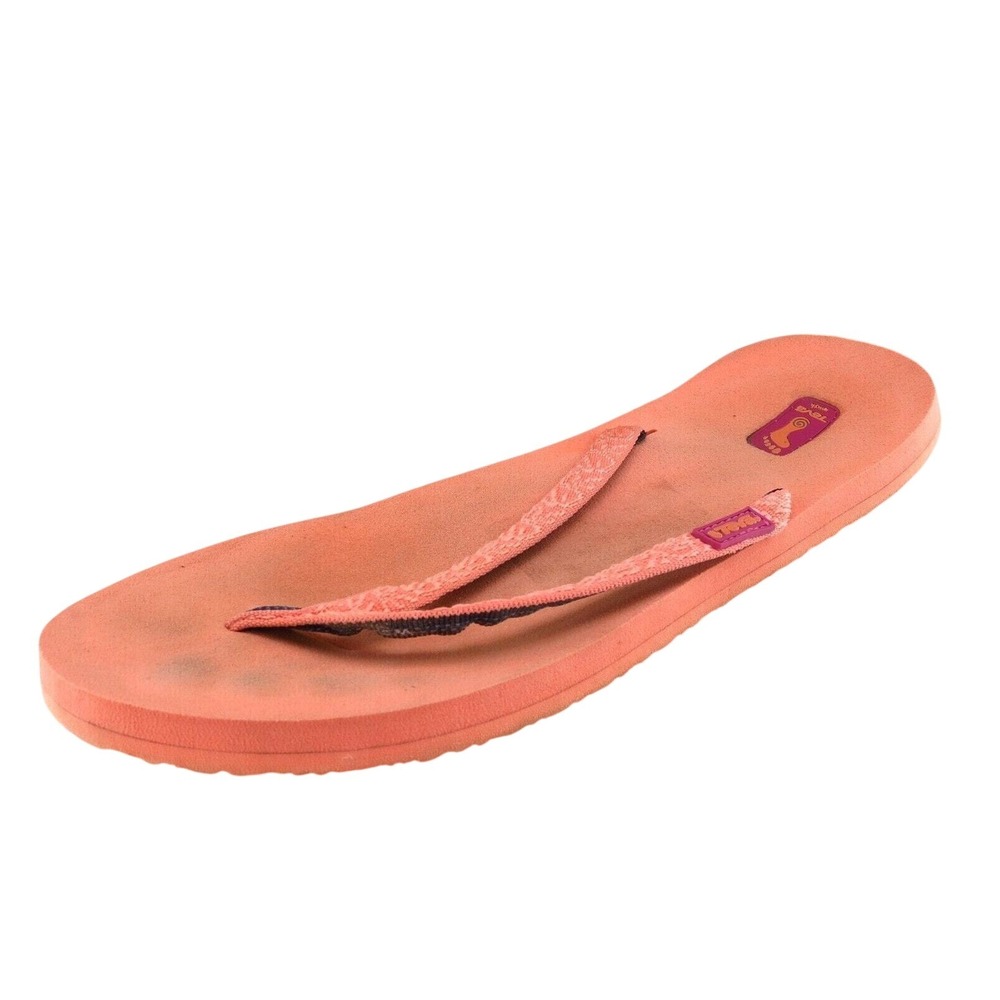 Teva Sz‎ 10 M Orange Flip Flop Fabric Women Sandals